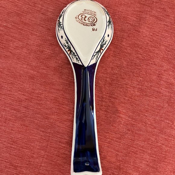 Polish Pottery Boleslawiec Spoon rest stars Americana - Picture 2 of 4